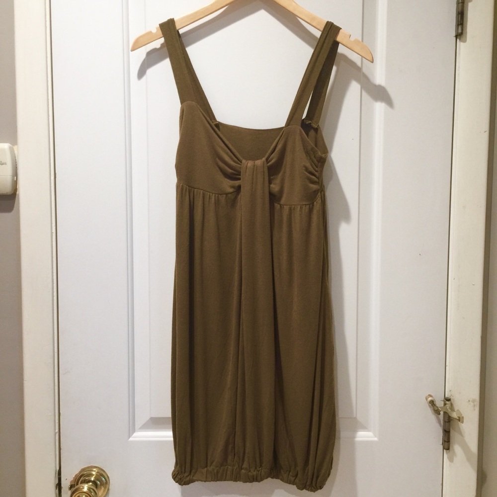 Olive Green Soft Bubble Dress by Boon S / M